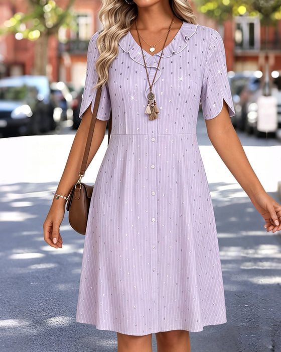 Robe Ligne Volant Coupe A