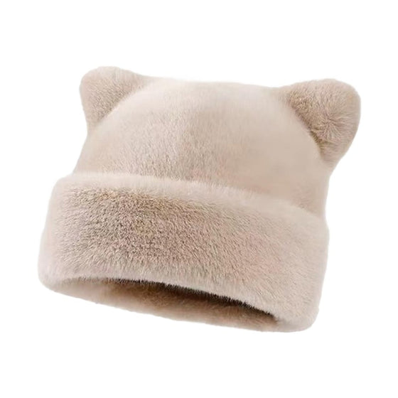 Chapeau Imprimé Léopard Peluche Oreille De Chat
