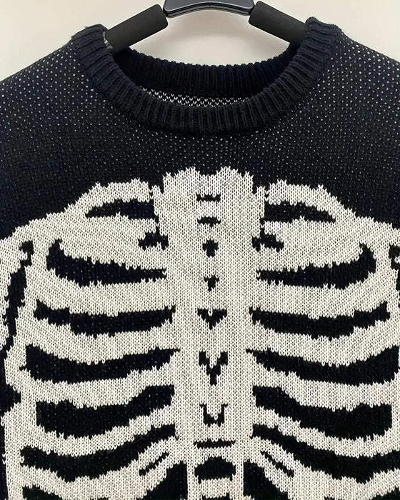 Pullover Col Rond Manches Longues Imprimé