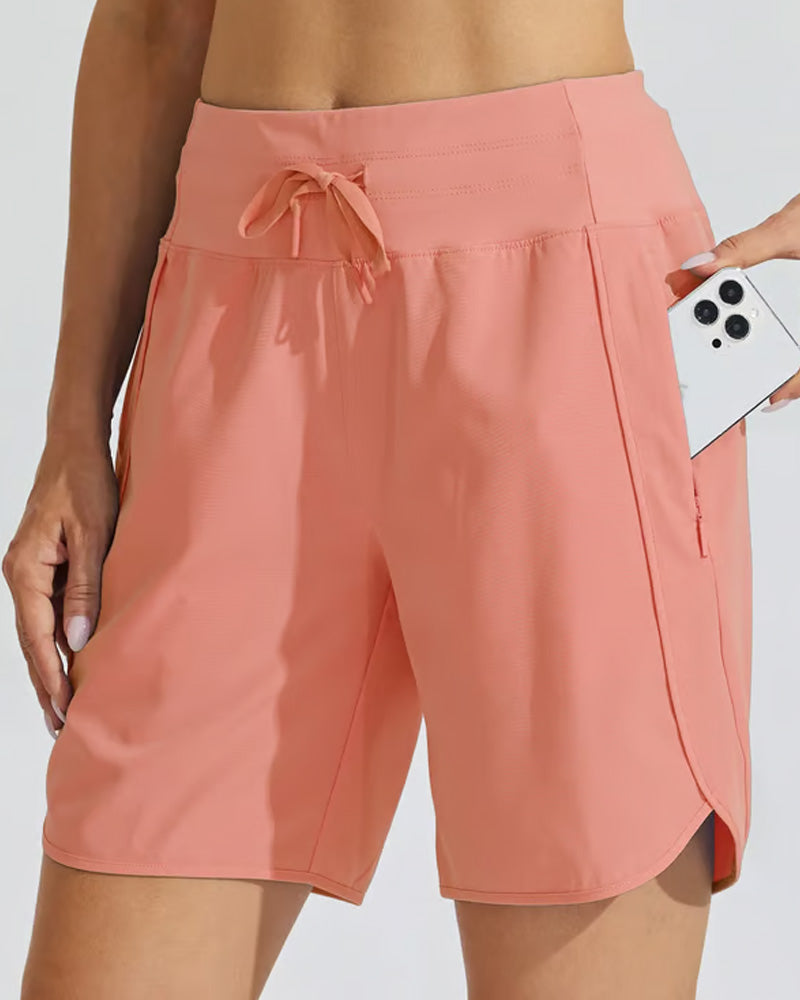 Short De Sport Taille Haute Avec Contrôle Du Ventre