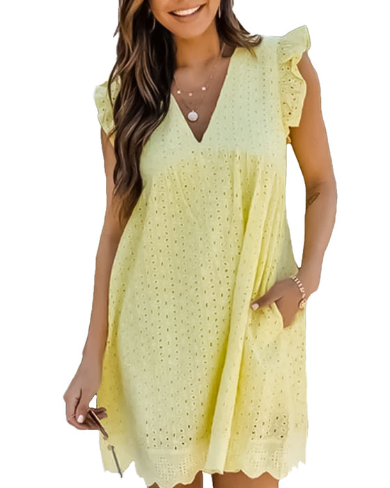 Robe en dentelle au-dessus du genou