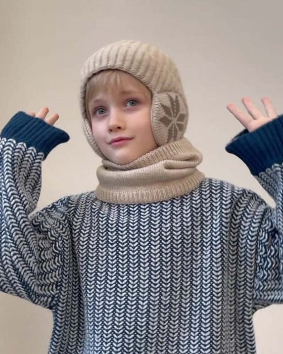 Bonnet d'hiver, ensemble d'écharpe, bonnet en tricot chaud