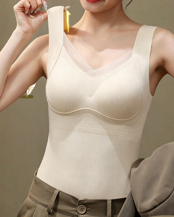 Débardeur Dentelle Une Pièce Soutien-Gorge Intégré