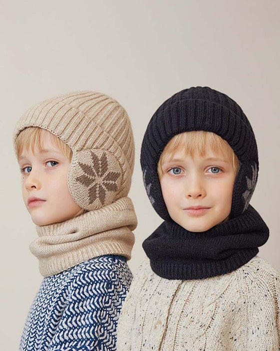 Bonnet d'hiver, ensemble d'écharpe, bonnet en tricot chaud