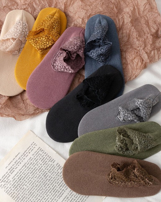 Nouvelles Chaussettes Chaudes Avec Dentelle à La Mode