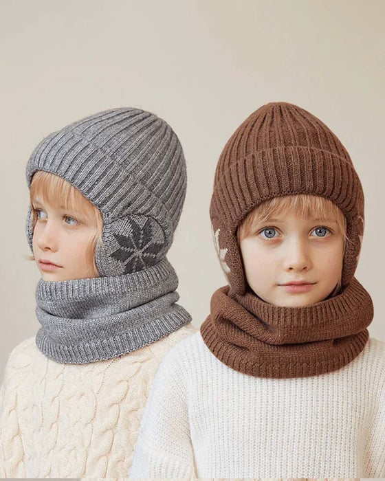 Bonnet d'hiver, ensemble d'écharpe, bonnet en tricot chaud