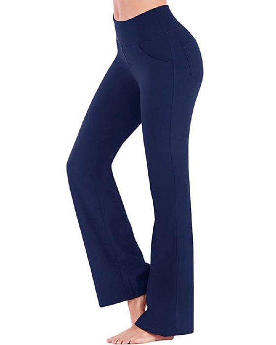 Pantalon Femme Taille Haute Jambe Évasée Yoga