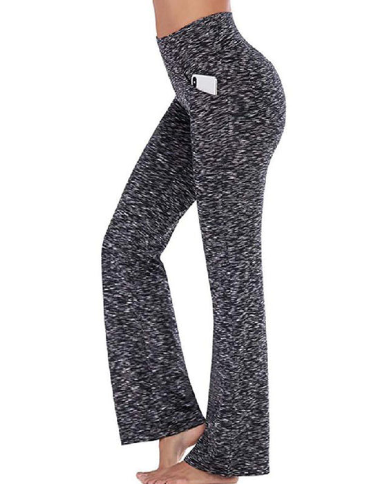 Pantalon Femme Taille Haute Jambe Évasée Yoga