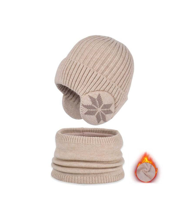 Bonnet d'hiver, ensemble d'écharpe, bonnet en tricot chaud