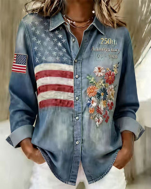 Chemise Col Rabattu Imprimé