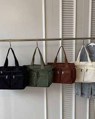 Sac en velours côtelé uni