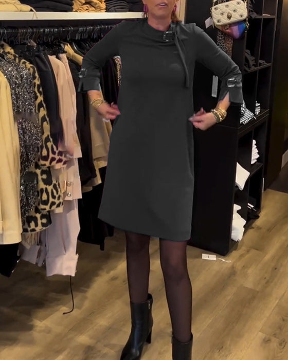 Robe élégante à col rond