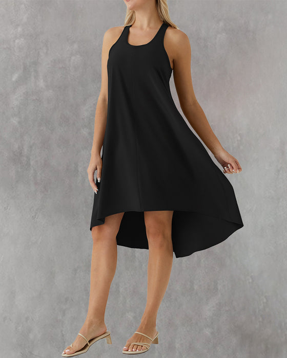 Robe Soutien-Gorge Intégré Irrégulier Gilet Sans Manches