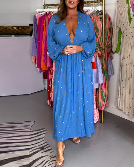 Robe sexy à col V profond