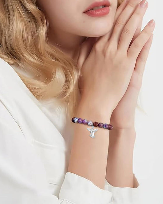 Bracelet de guérison en cristal ailes d'ange