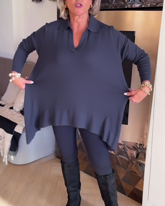 Haut à Col Irrégulier et Manches Longues