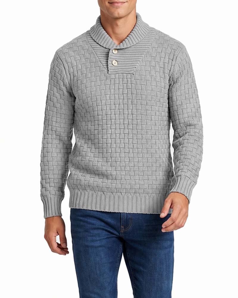 Pull-Over Homme À Carreaux Décontracté