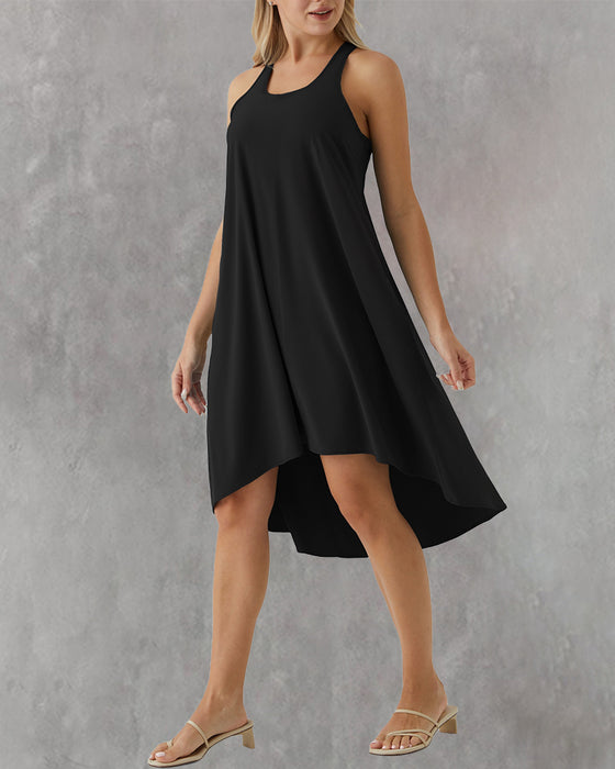 Robe Soutien-Gorge Intégré Irrégulier Gilet Sans Manches
