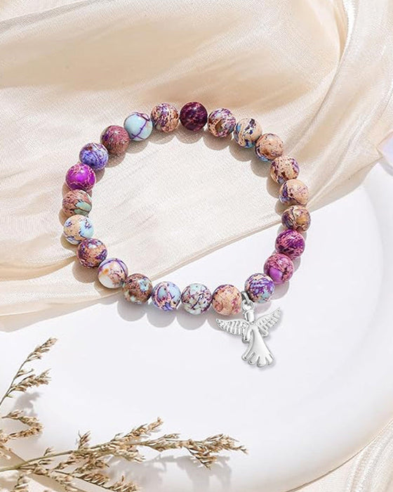 Bracelet de guérison en cristal ailes d'ange