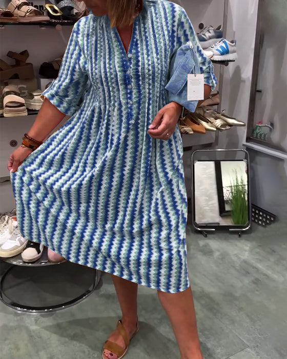 Robe À Imprimé Vagues