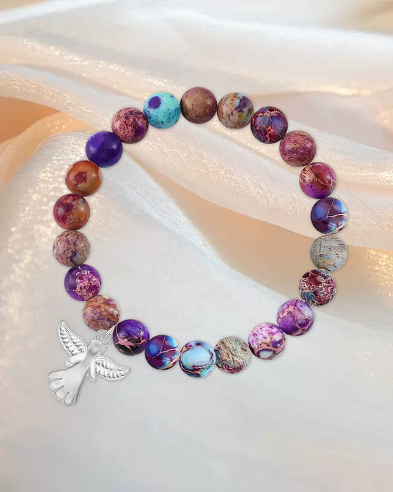 Bracelet de guérison en cristal ailes d'ange