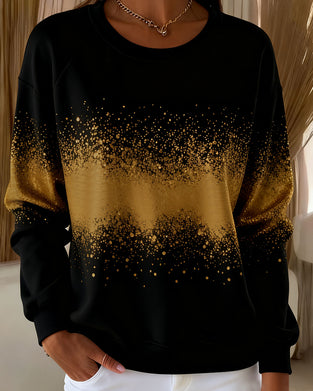 Sweat-Shirt Tendance Col Rond Dégradé