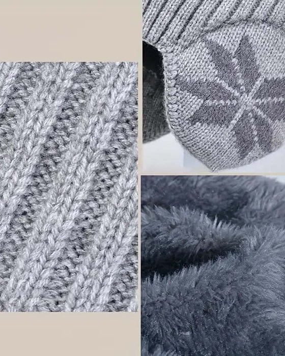 Bonnet d'hiver, ensemble d'écharpe, bonnet en tricot chaud