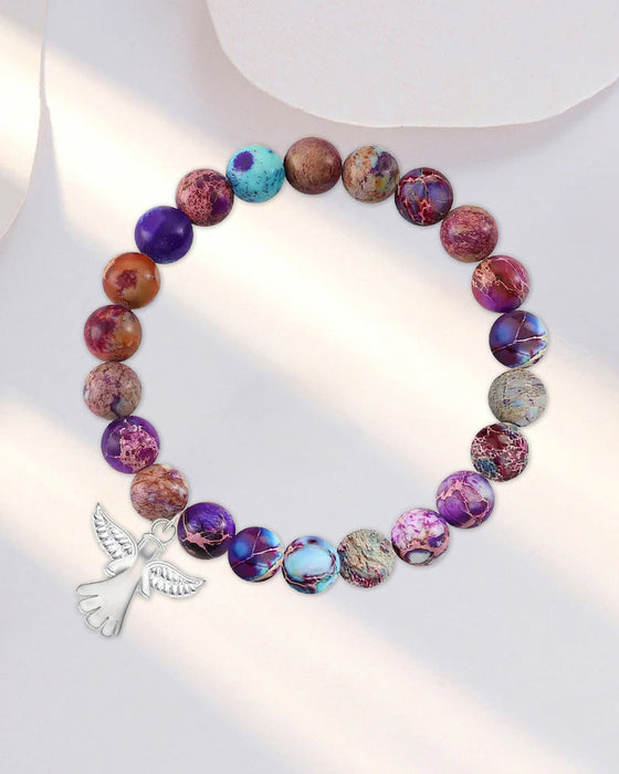 Bracelet de guérison en cristal ailes d'ange