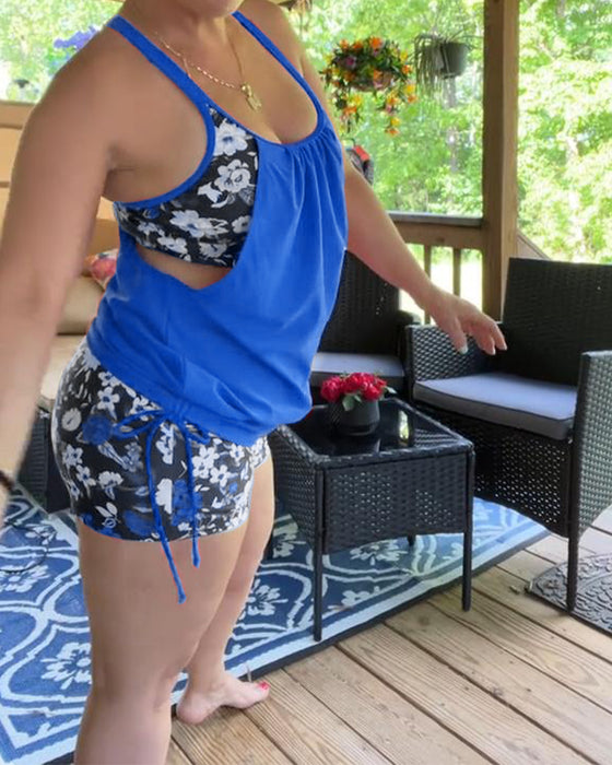 Maillot De Bain Imprimé Bretelles Boxer