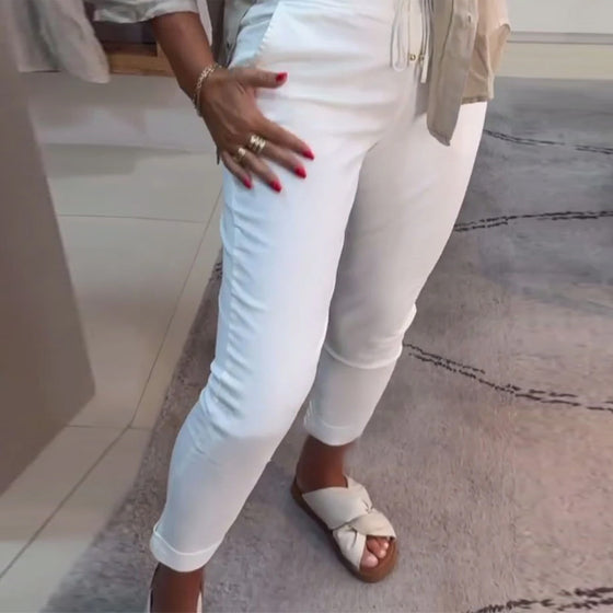 Pantalon Fuselé Décontracté Avec Cordon