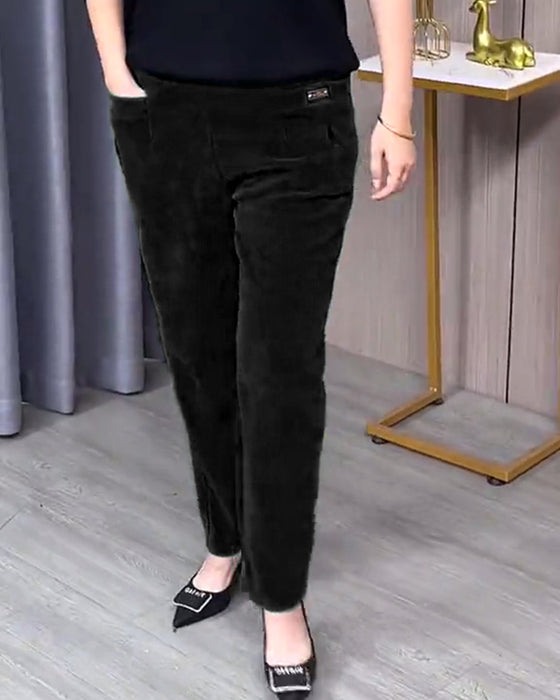 Pantalons Skinny Extensibles Unis