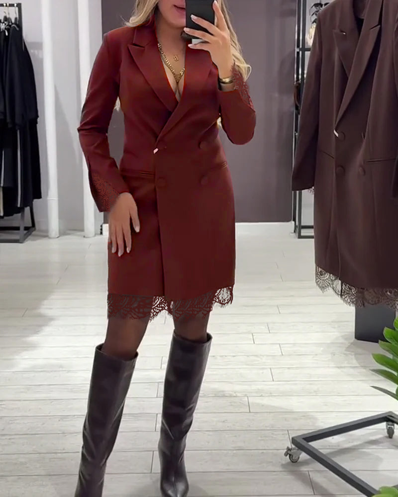 Robe À Col V Et Inserts Pour Le Travail