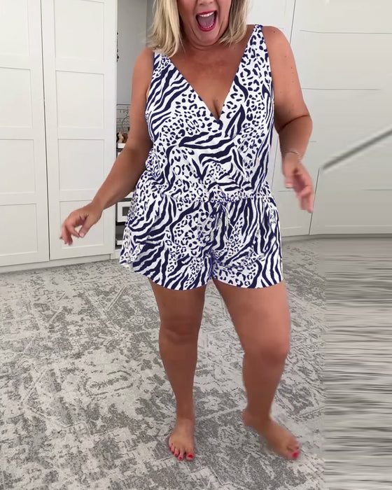 Maillot De Bain Slim Fit Imprimé Zèbre