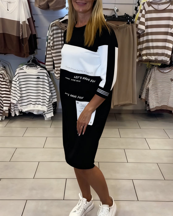 Robe À Panneaux De Couleur Contrastante