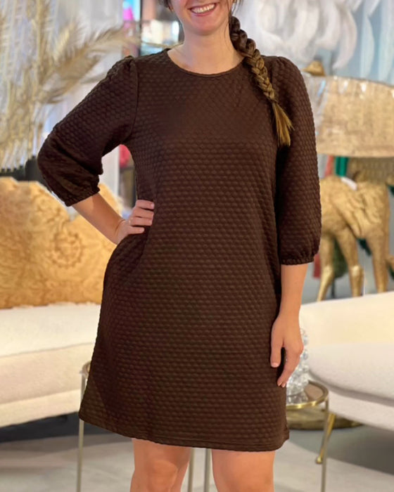 Robe élégante de couleur unie