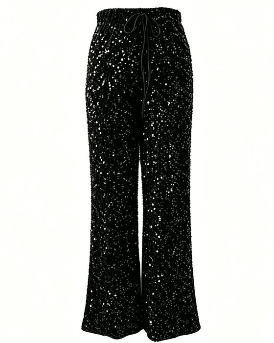 Pantalon Mode Cordon De Serrage Jambe Droite