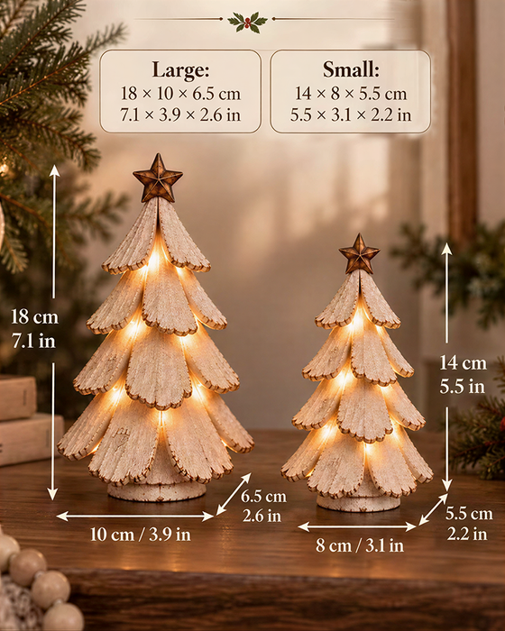 🎄🌙 Figurine Vintage De Sapin De Noël Lumineux