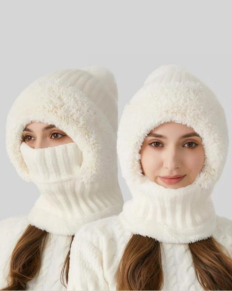 Bonnet Femme Uni Décoré D’Un Pompon