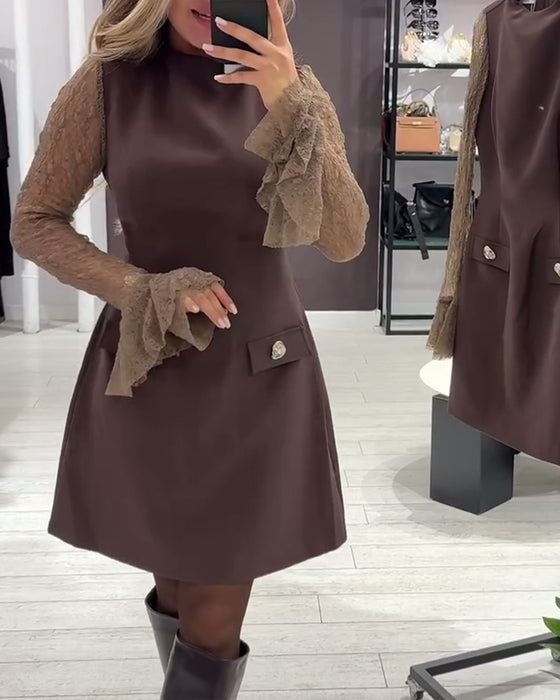 Robe Stylée Et Élégante À Manches Ballon