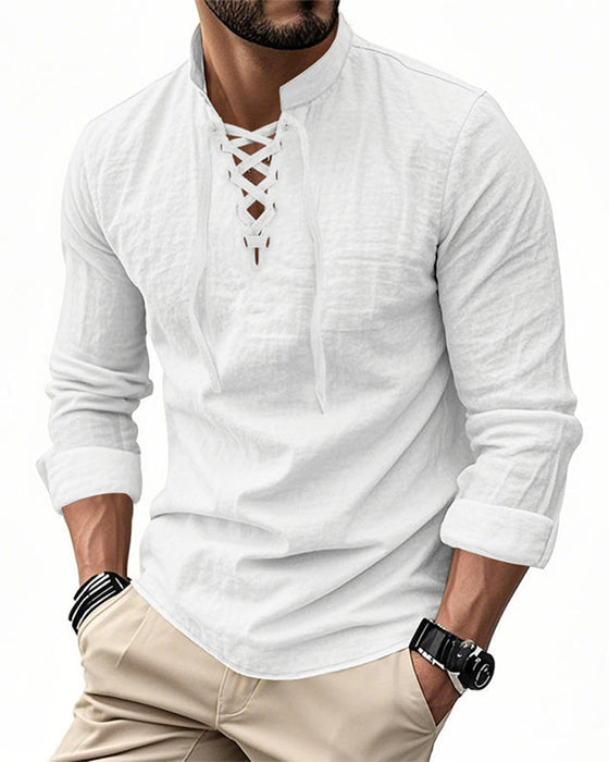 Chemise Homme Décontractée De Couleur Unie – Classique, Confortable & Polyvalente À Associer 👔