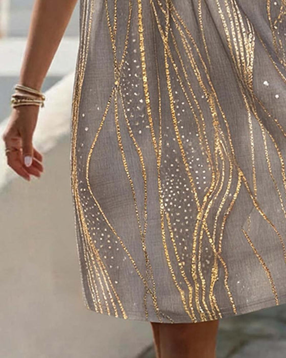 Robe Col V Ligne Sans Manches
