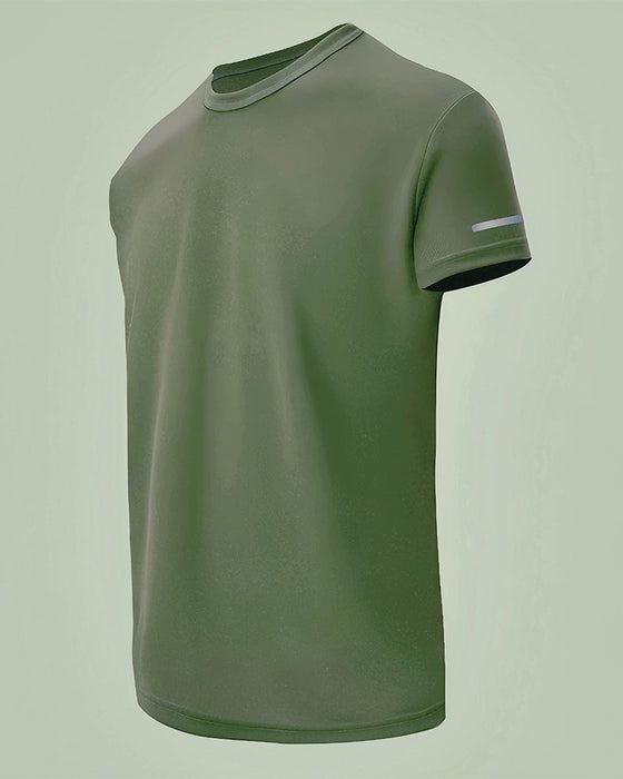 T-Shirt Hommes Unie Manches Courtes Athlétique