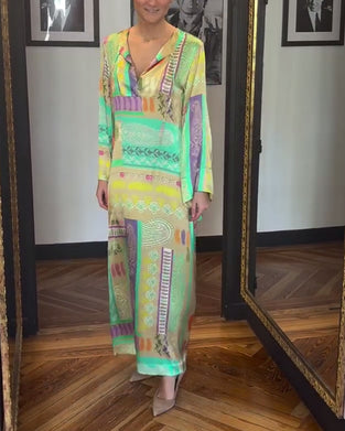 Robe À Manches Longues Avec Imprimé Nœud