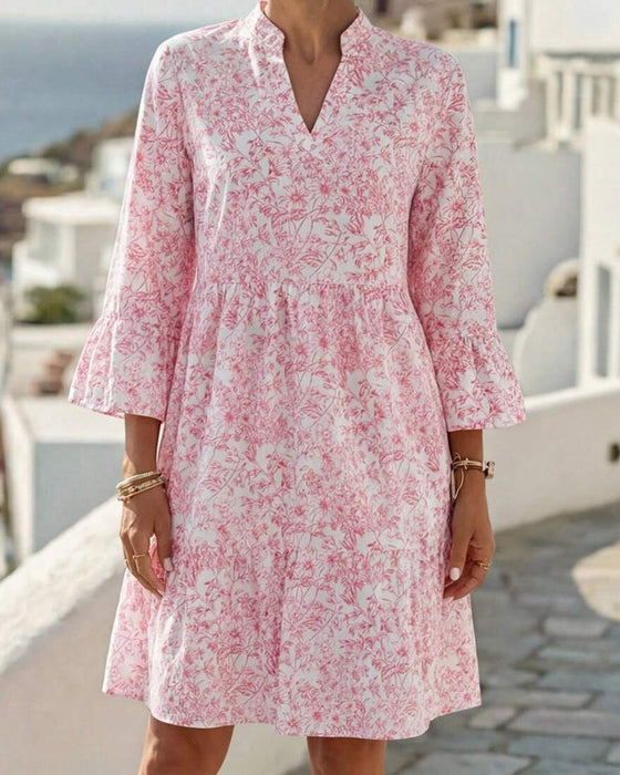 Robe Fleuri Col V Gâteau