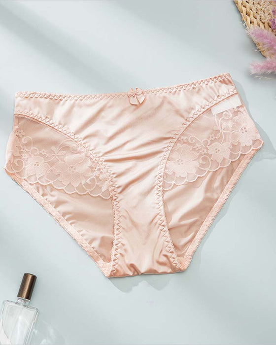 Culotte Femme Élégant Satin Dentelle