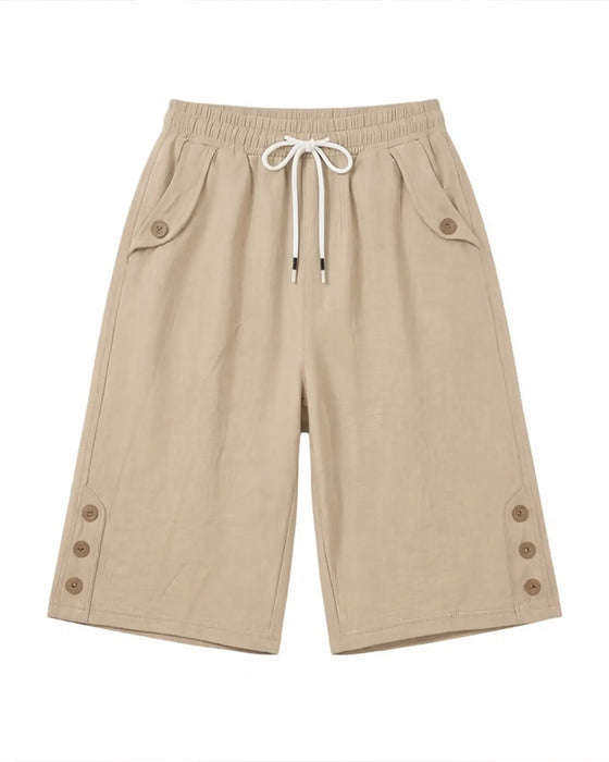 Pantalon Cordon De Serrage Décontracté Court