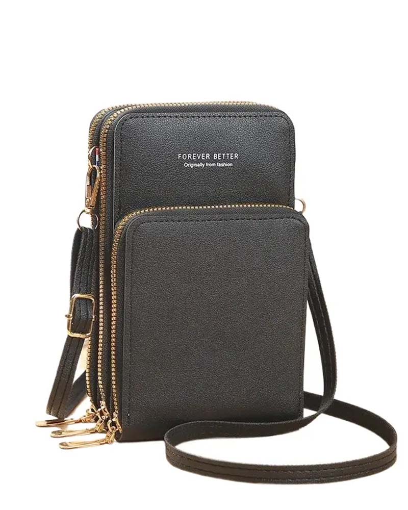 Sac À Téléphone Crossbody Mode Unicolore