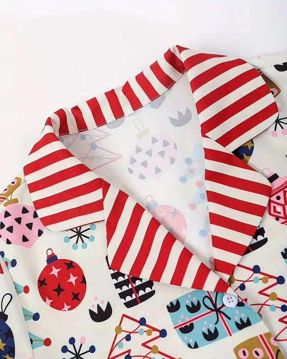 Ensemble deux pièces décontracté imprimé pour la maison