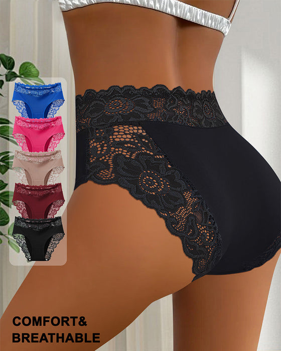 Culotte Sexy Dentelle Taille Moyenne-5