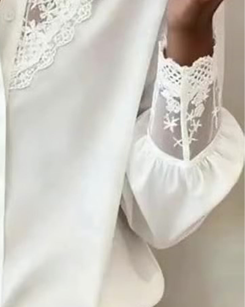 Chemise Élégante Et Stylée Patchwork